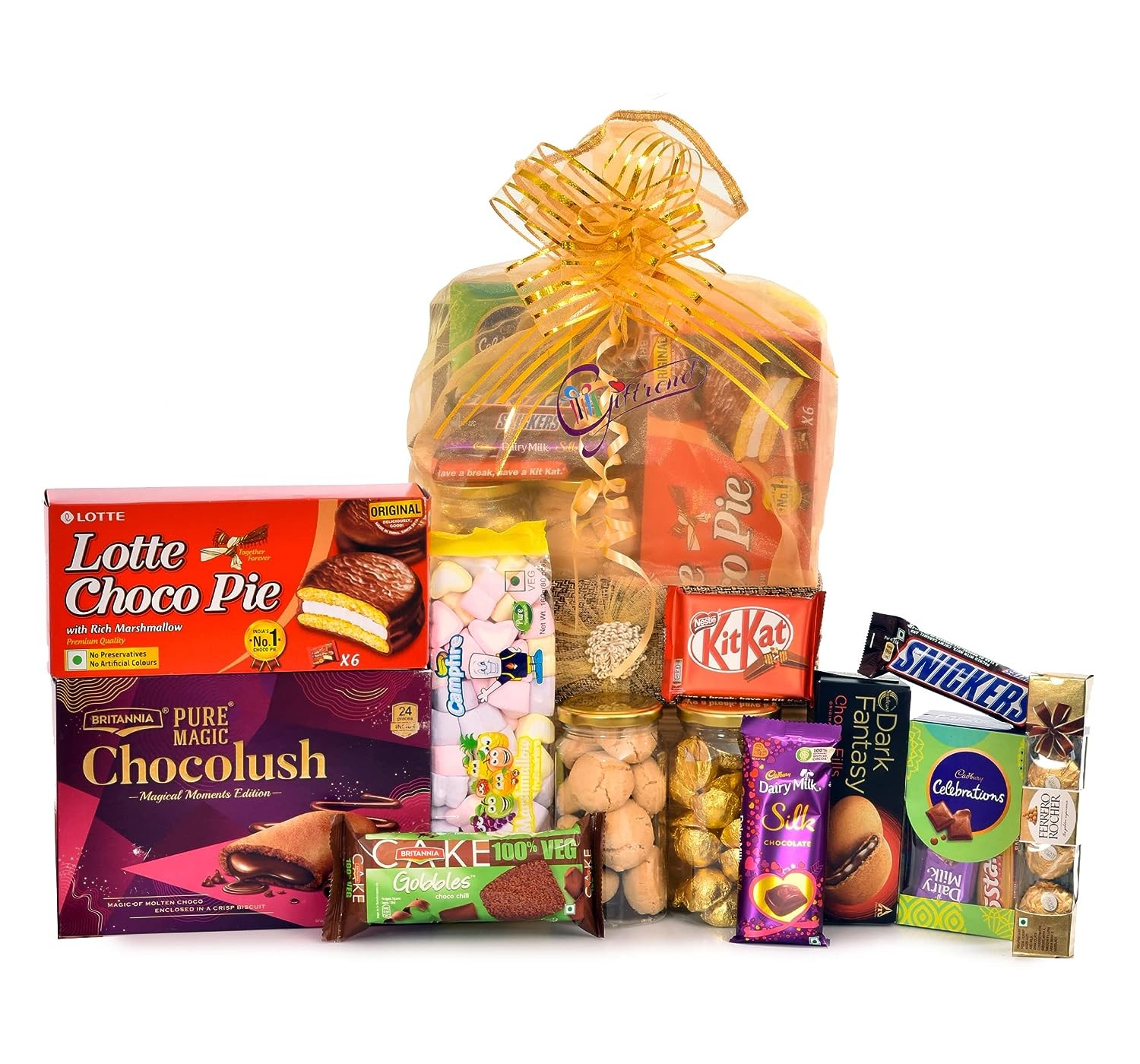 11 Chocolate Gifts Hamper/Basket With Cookies For Birthday